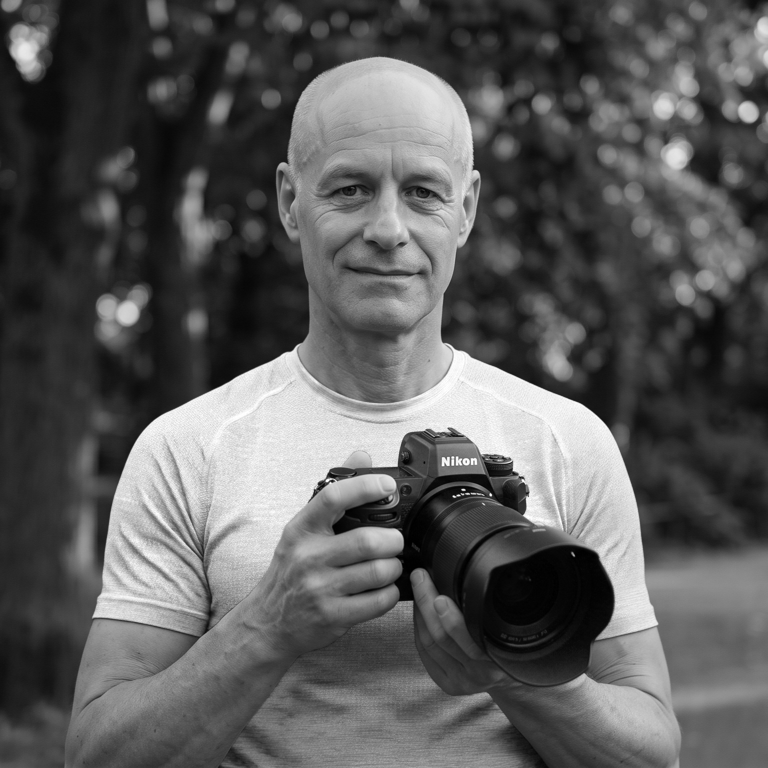 Frank Röhrig medium closeup with camera